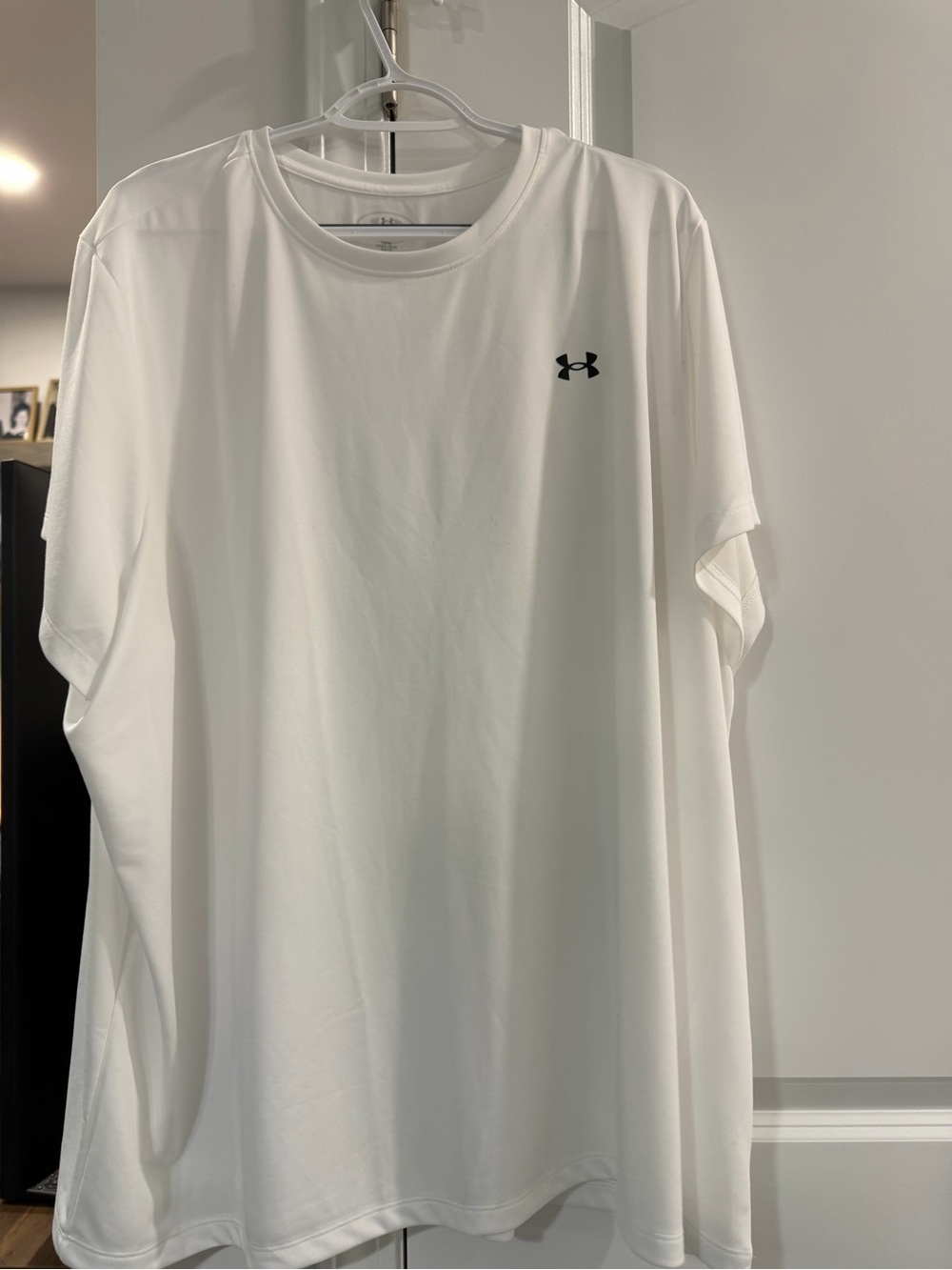 Under Armour Women’s Short Sleeve Crew Tee - White with Black Logo